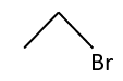 Skeletal formula of 1-bromoethane