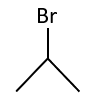 Skeletal formula of 2-bromopropane
