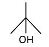 The skeletal formula of the tertiary alcohol shown above
