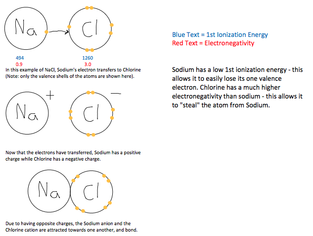 A Sodium atom and a Chlorine atom