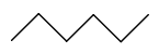 Hexane's skeletal formula