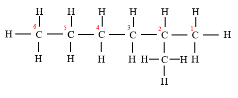 Numbering the main chain from right to left