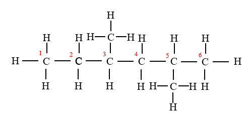 Numbering the main chain from left to right