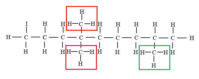 There are 3 alkyl side chains